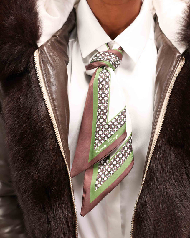 CAM1654 CAMICIA CON FOULARD BIANCO