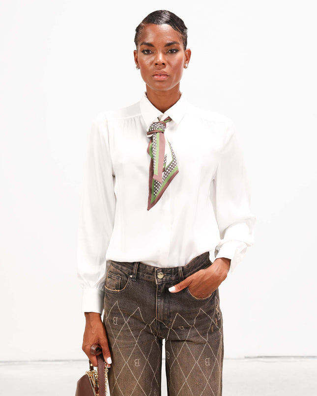 PAN4959 DENIM GAMBA AMPIA E ROMBI STRASS