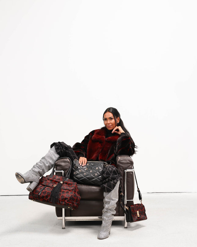 PAN4962 DENIM CON ROMBI STRASS NERO