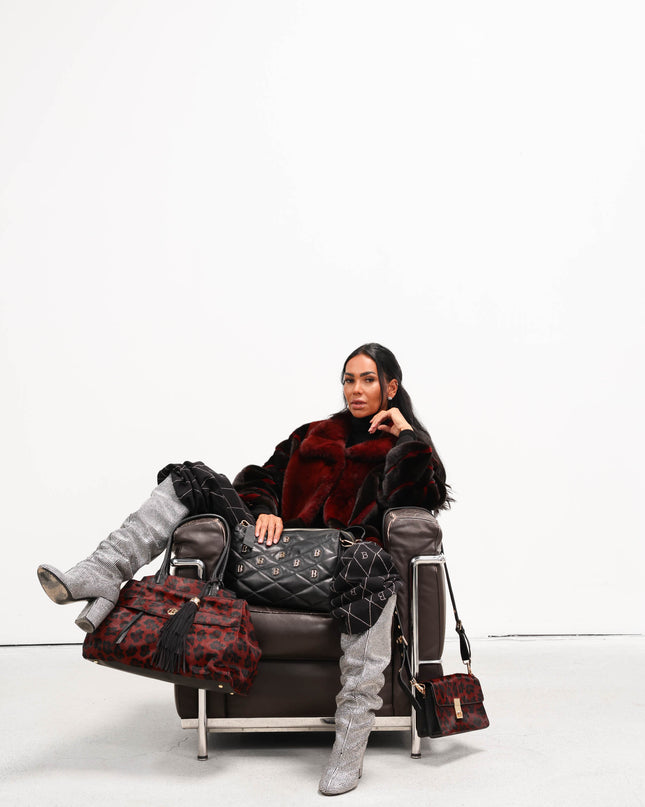 PAN4962 DENIM CON ROMBI STRASS NERO