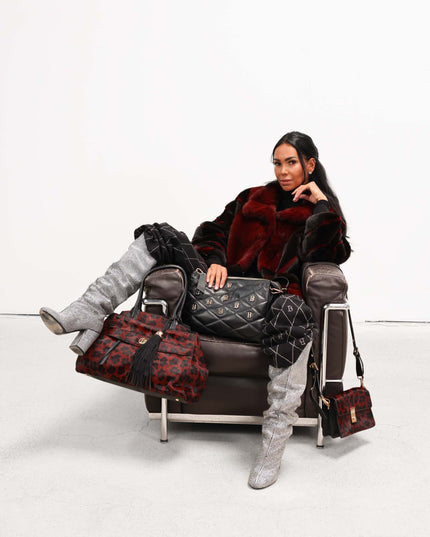 PAN4962 DENIM CON ROMBI STRASS NERO