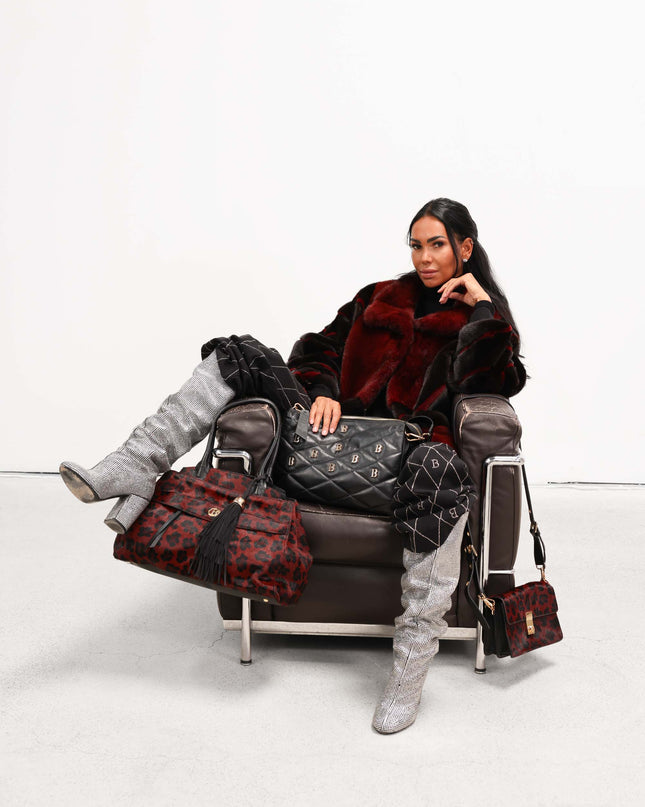 PAN4962 DENIM CON ROMBI STRASS NERO