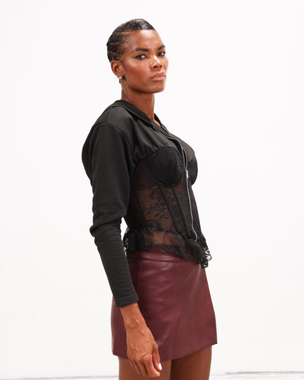 MAG8124 FELPA BUSTIER NERO