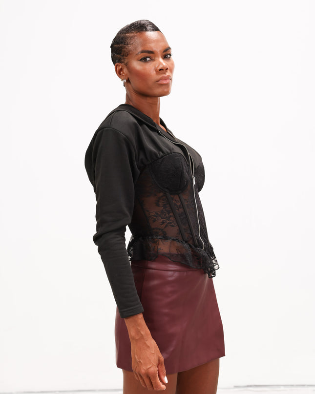MAG8124 FELPA BUSTIER NERO
