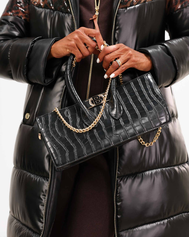 BO01873 BORSA RETTANGOLARE NERO