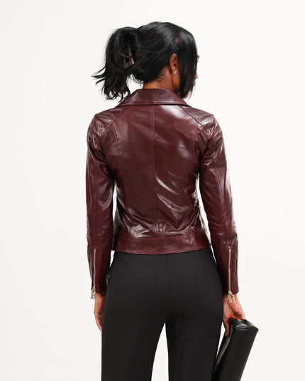 GIA1173 GIACCA IN VERA PELLE BORDEAUX