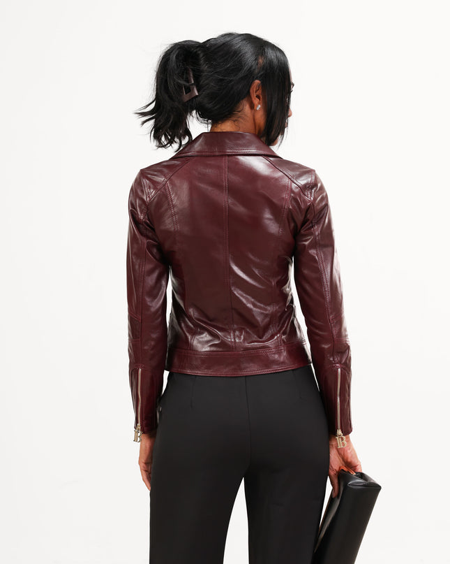 GIA1173 GIACCA IN VERA PELLE BORDEAUX