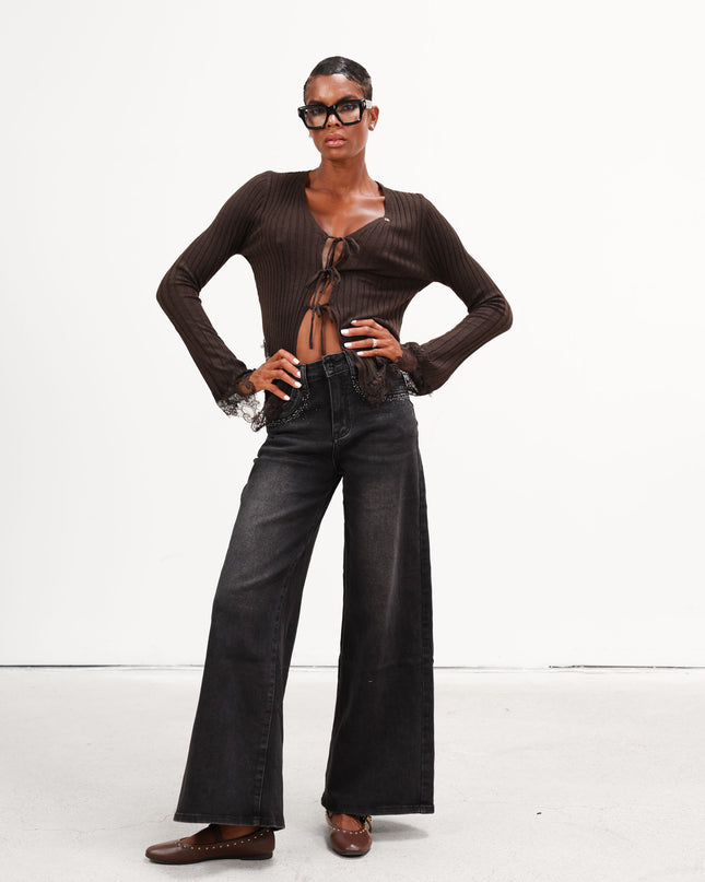 PAN4943 DENIM NERO CON STRASS