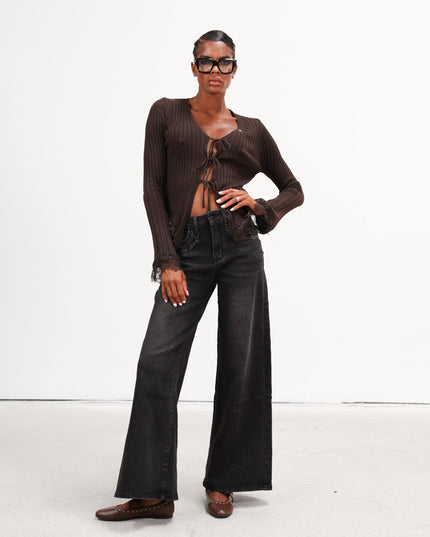 PAN4943 DENIM NERO CON STRASS