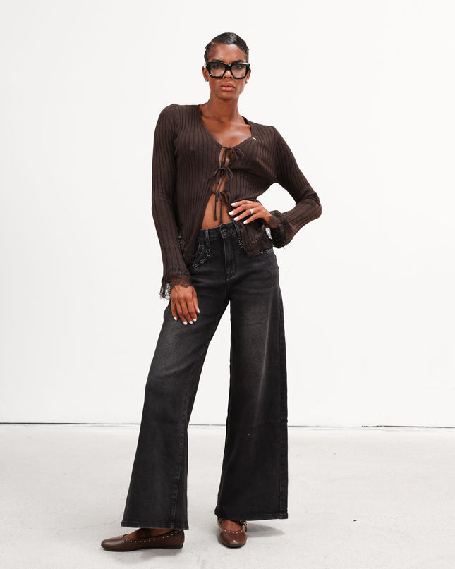 PAN4943 DENIM NERO CON STRASS