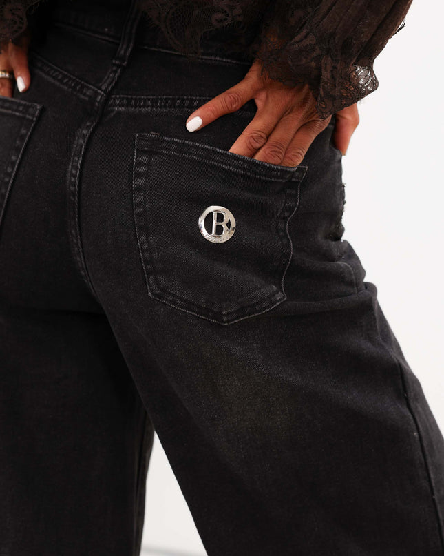 PAN4943 DENIM NERO CON STRASS