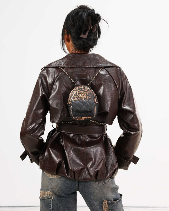 GIA172 GIACCA-TRENCH ECOPELLE MORO