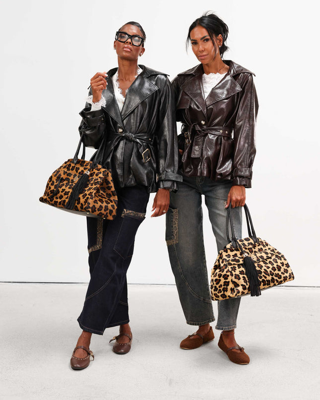 GIA172 GIACCA-TRENCH ECOPELLE MORO