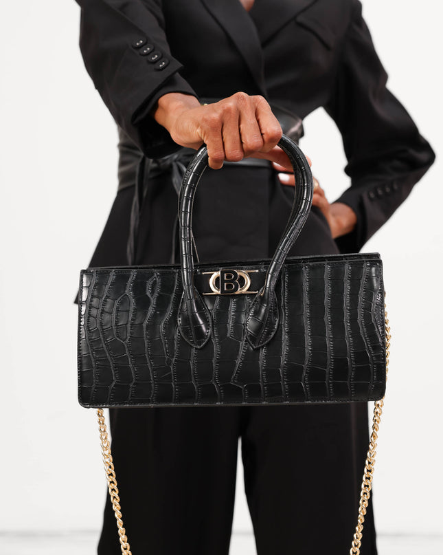 BO01873 BORSA RETTANGOLARE NERO