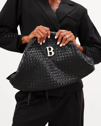 BO01835 CLUTCH INTRECCIATA NERO