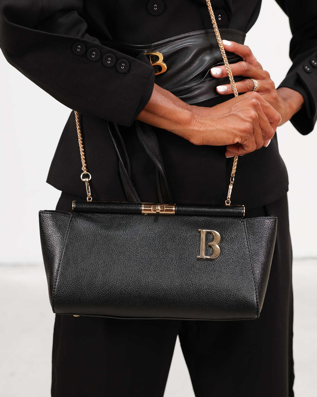 BO01884 BORSA BAGUETTE NERO
