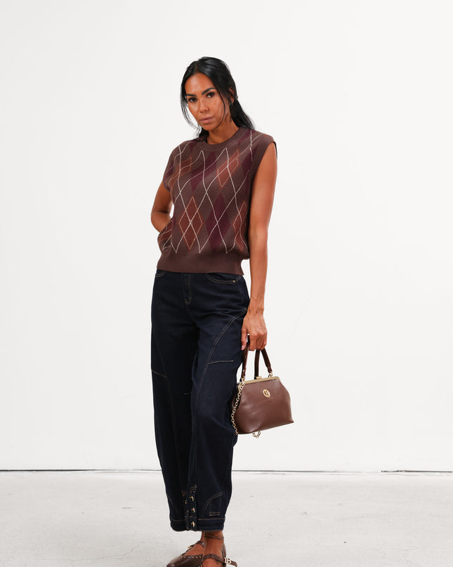 MAG8109 GILET CON ROMBI B MORO