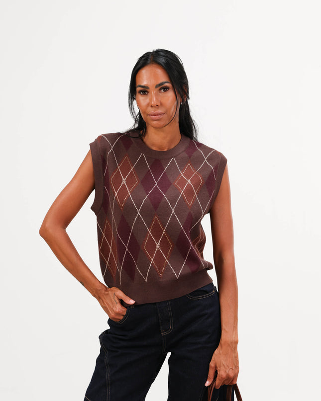 MAG8109 GILET CON ROMBI B MORO