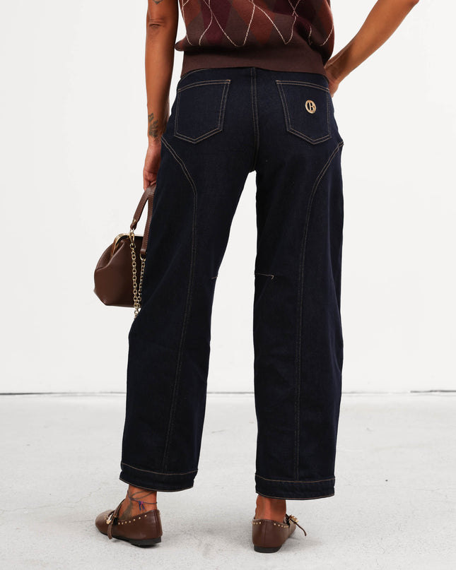PAN4972 DENIM SCURO BALLON CON BOTTONI CAVIGLIA
