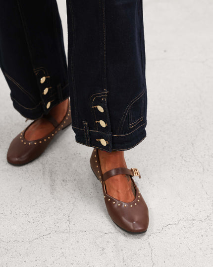 PAN4972 DENIM SCURO BALLON CON BOTTONI CAVIGLIA