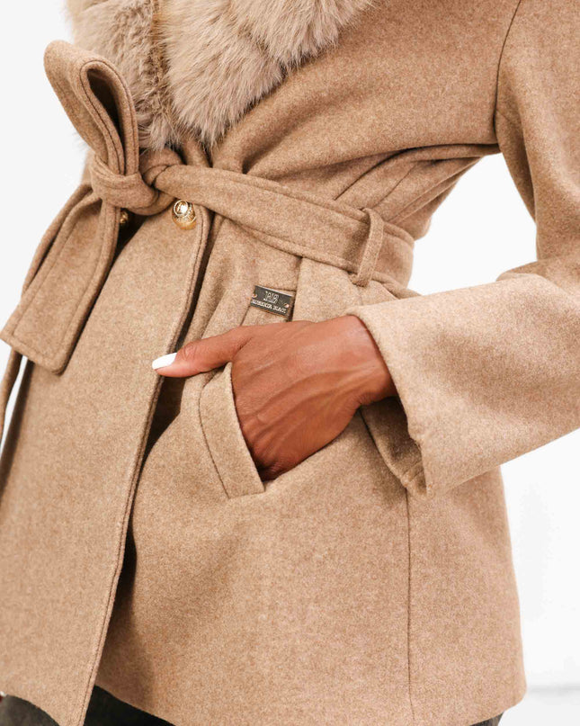 CAP0747 CAPPOTTO CORTO DOPPIOPETTO CAMEL