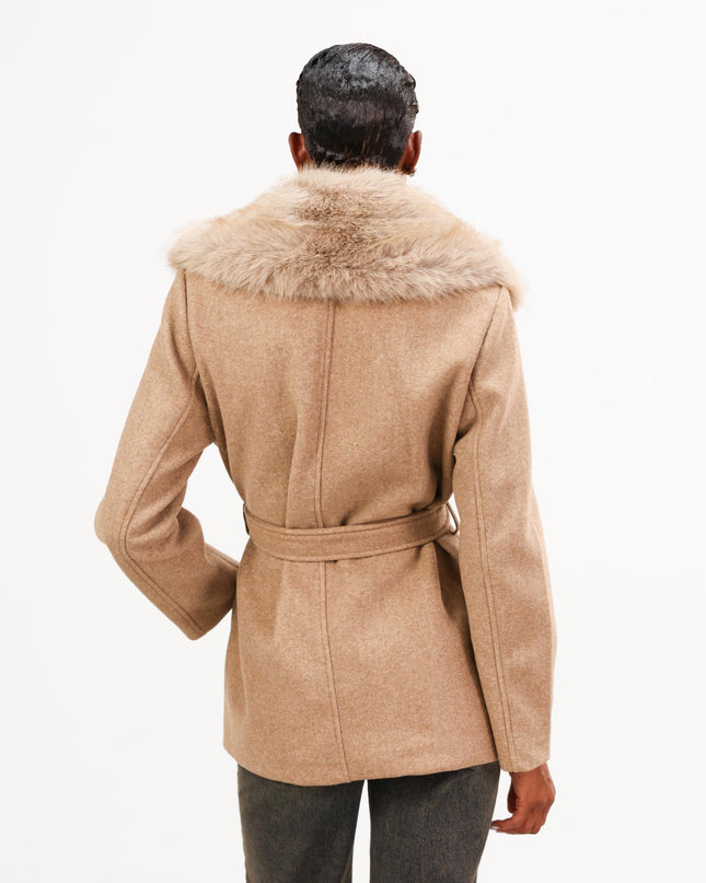 CAP0747 CAPPOTTO CORTO DOPPIOPETTO CAMEL