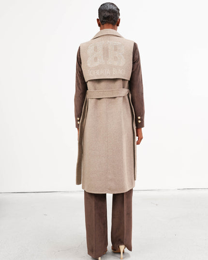 GIL0357 GILET DOPPIOPETTO TAUPE