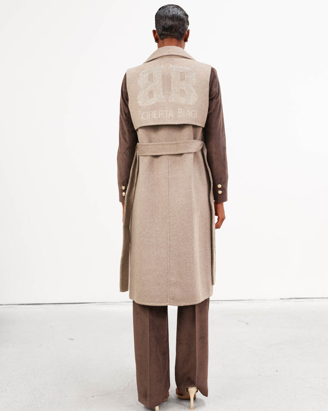 GIL0357 GILET DOPPIOPETTO TAUPE