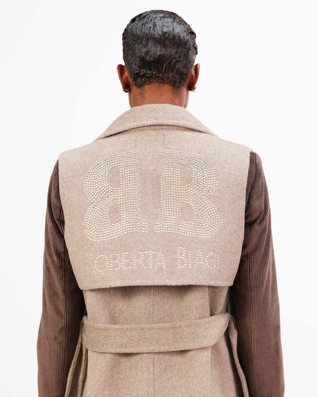 GIL0357 GILET DOPPIOPETTO TAUPE
