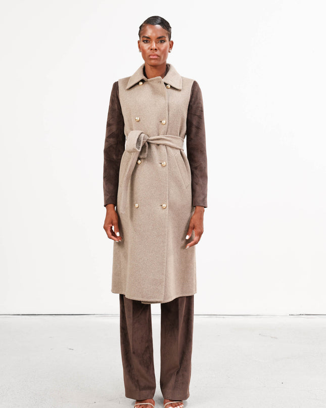 GIL0357 GILET DOPPIOPETTO TAUPE
