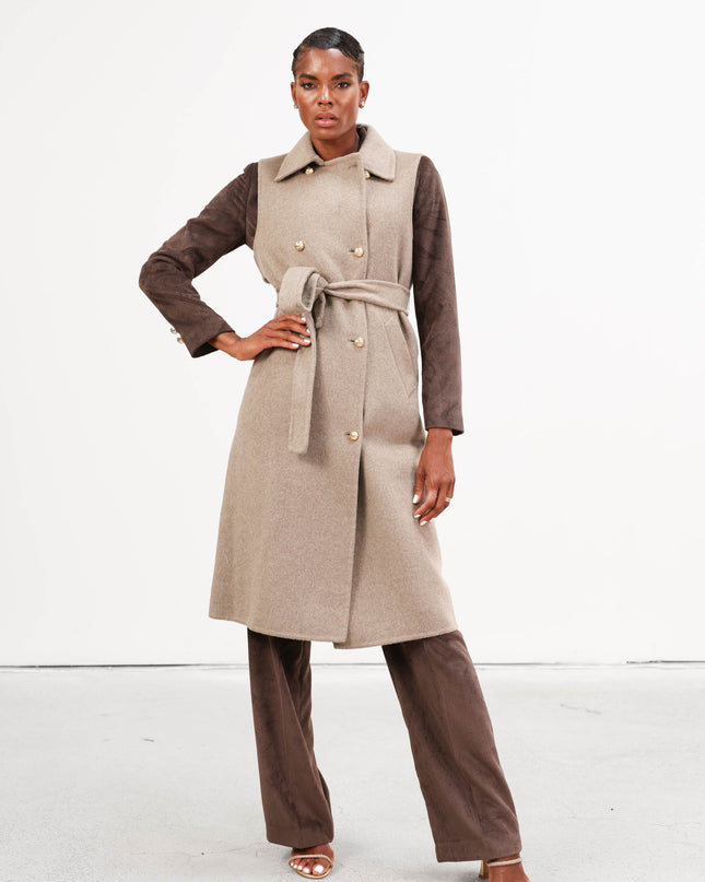 GIL0357 GILET DOPPIOPETTO TAUPE
