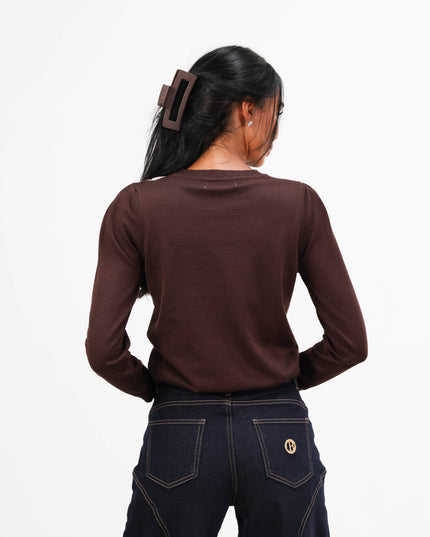 MAG8140 MAGLIA MANICA LUNGA CON ROMBI MORO