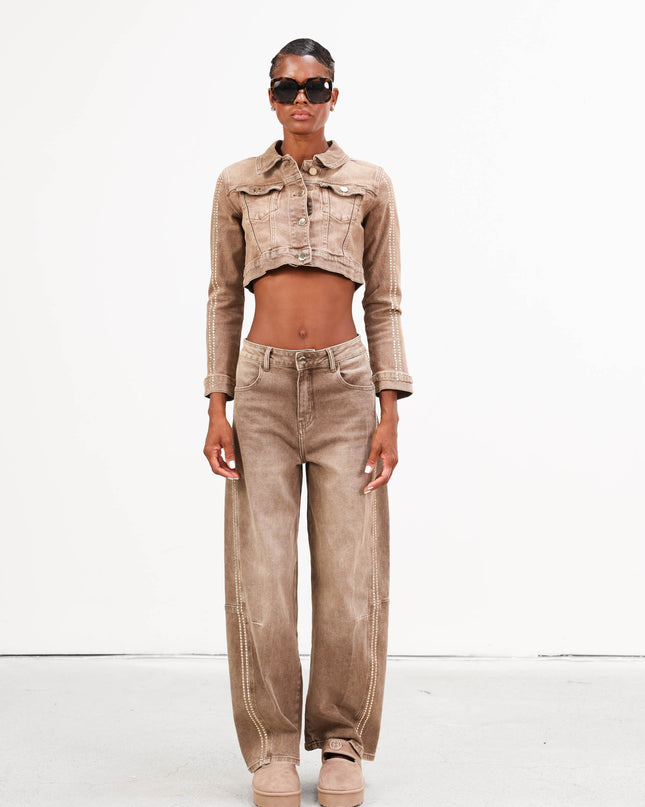 COM1259 COMPLETO DENIM BEIGE