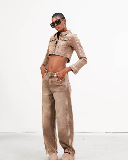 COM1259 COMPLETO DENIM BEIGE