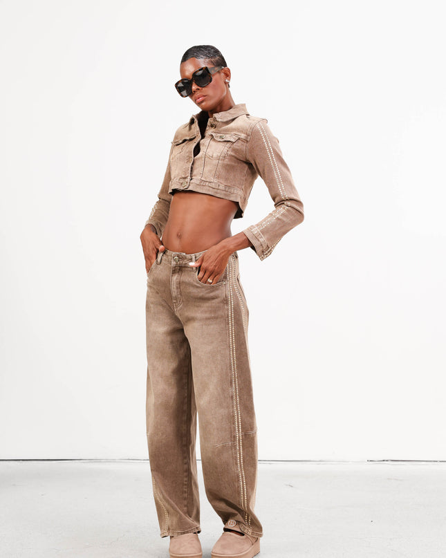 COM1259 COMPLETO DENIM BEIGE