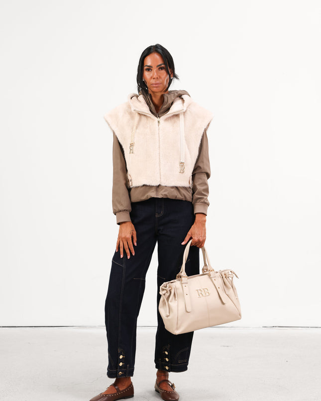 GIL0358 GILET ECOVISONE BEIGE