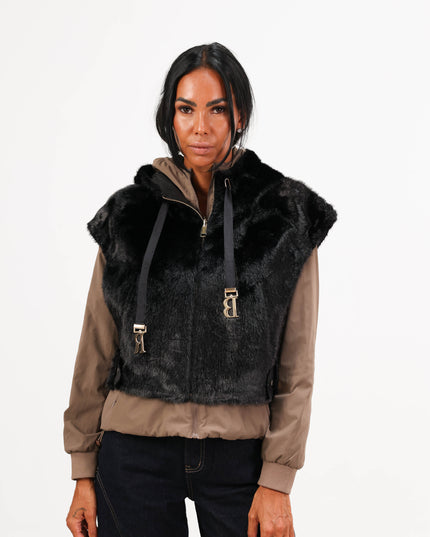 GIL0358 GILET ECOVISONE NERO