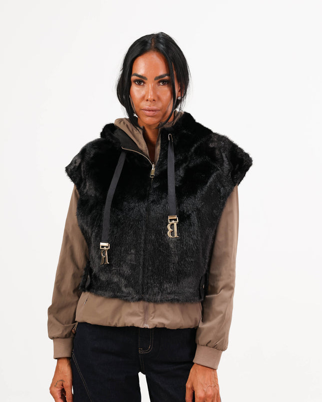 GIL0358 GILET ECOVISONE NERO