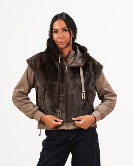 GIL0358 GILET ECOVISONE MORO