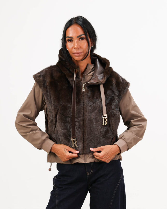 GIL0358 GILET ECOVISONE MORO