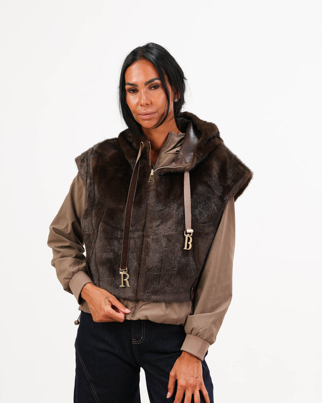 GIL0358 GILET ECOVISONE MORO