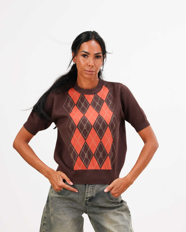 MAG8112 MAGLIA GIROCOLLO CON ROMBI B MORO