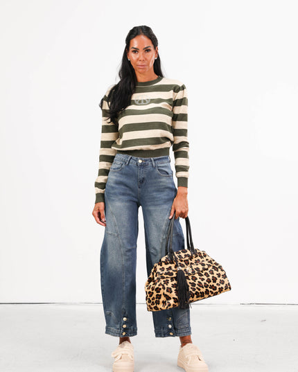 MAG8126 MAGLIA A RIGHE VERDE