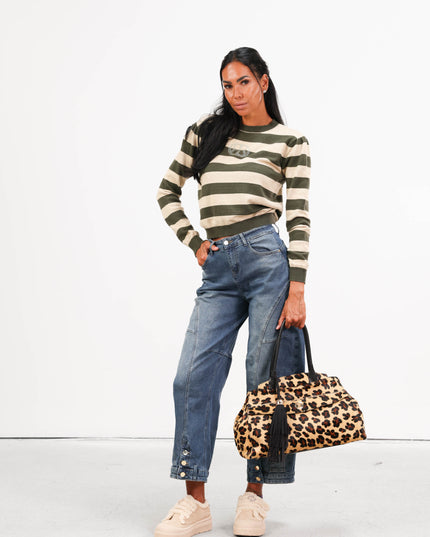 MAG8126 MAGLIA A RIGHE VERDE
