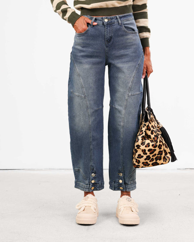 PAN4972 DENIM BALLON CON BOTTONI CAVIGLIA