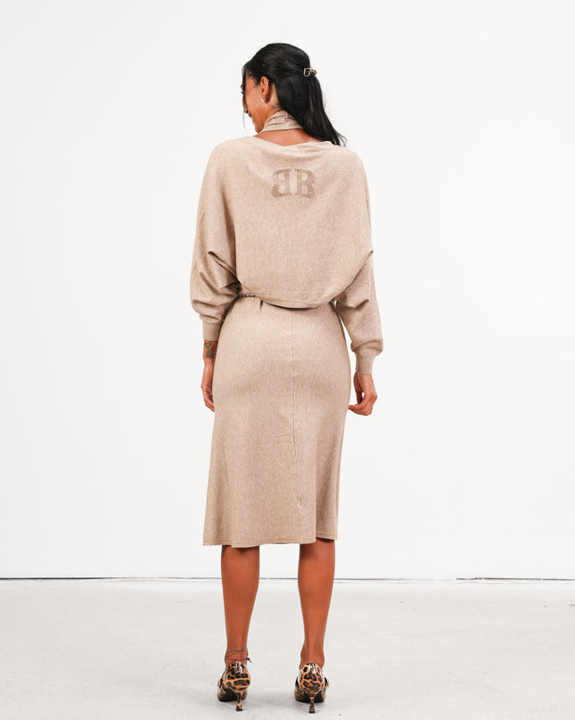 ABI3990 ABITO CON COPRISPALLE TAUPE
