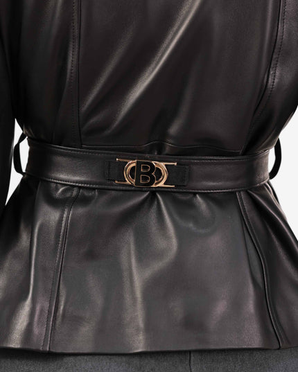 GIA1159 GIACCA VERA PELLE NERO