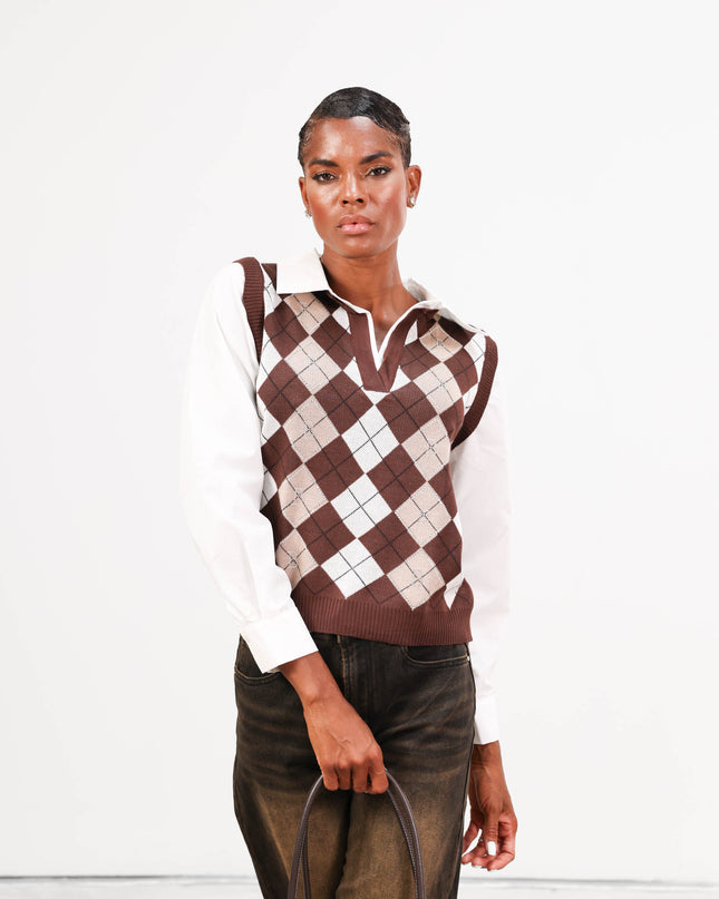 MAG8110 CAMICIA CON GILET MORO