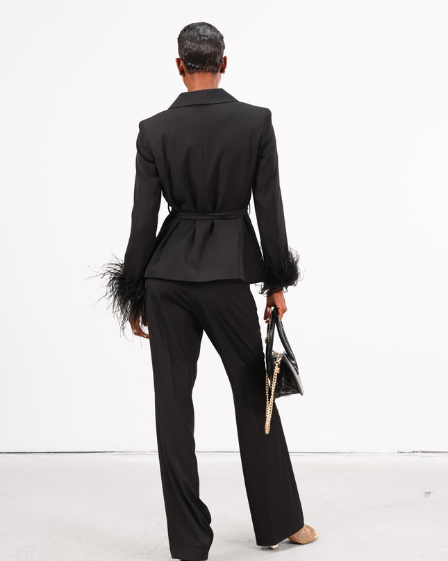 COM1266 TAILLEUR CON GIACCA PIUME