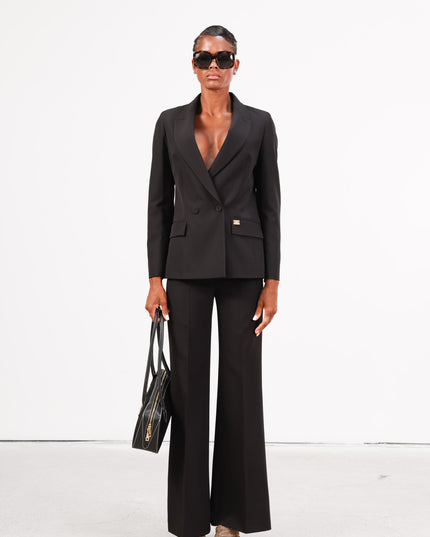 COM1264 TAILLEUR PANTALONE A ZAMPA NERO